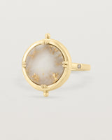 Angled view of A Moment of Stillness | Gold in Quartz | Yellow Gold.