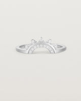 Front view of the Adeline Crown Ring | Fit Ⅰ | White Gold.