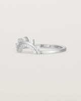Angled view of the Adeline Crown Ring | Fit Ⅰ | White Gold.
