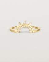 Front view of the Adeline Crown Ring | Fit Ⅱ | Yellow Gold.