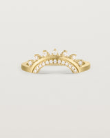 Front view of the Adeline Crown Ring | Fit Ⅲ | Yellow Gold.