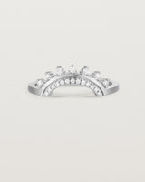 Front view of the Adeline Crown Ring | Fit Ⅲ | White Gold.