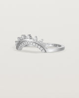 Angled view of the Adeline Crown Ring | Fit Ⅲ | White Gold.