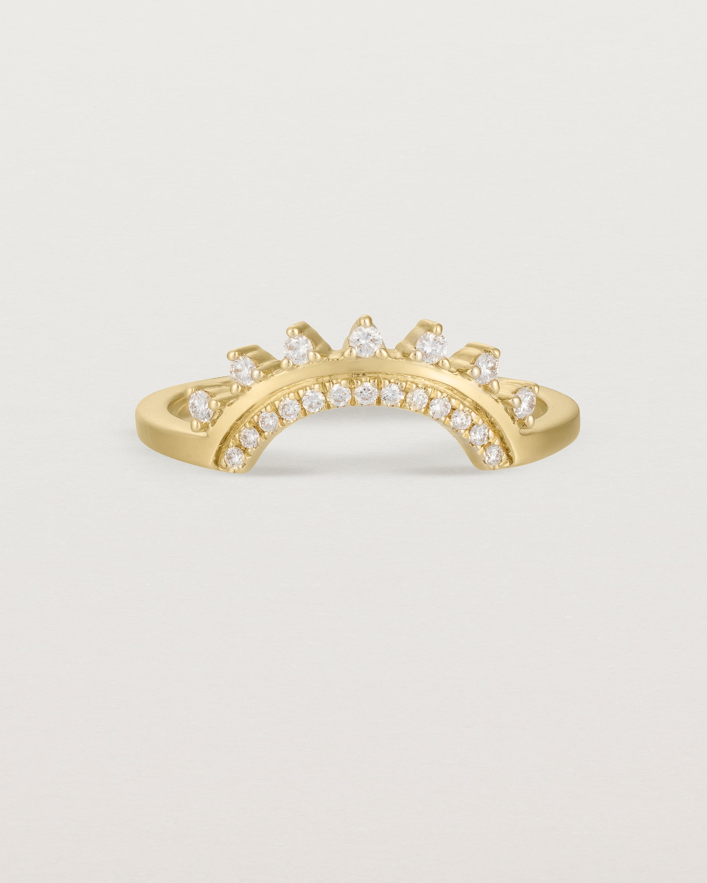 Front view of the Adeline Crown Ring | Fit Ⅳ | Yellow Gold.