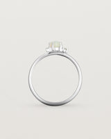 Standing view of the Aeni Cluster Ring | Opal | White Gold.