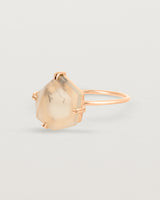 Agate stone ring in rose gold