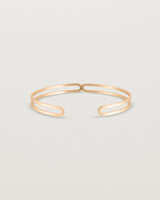 Front view of the Ailing Cuff Bangle in Rose Gold.