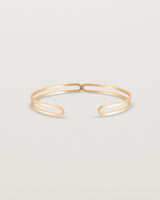 Front view of the Ailing Cuff Bangle in Rose Gold.