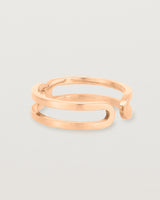 rose gold double band cuff ring