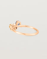 rose gold multi coloured precious stone ring