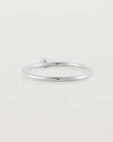 Single solitaire white diamond ring in white gold