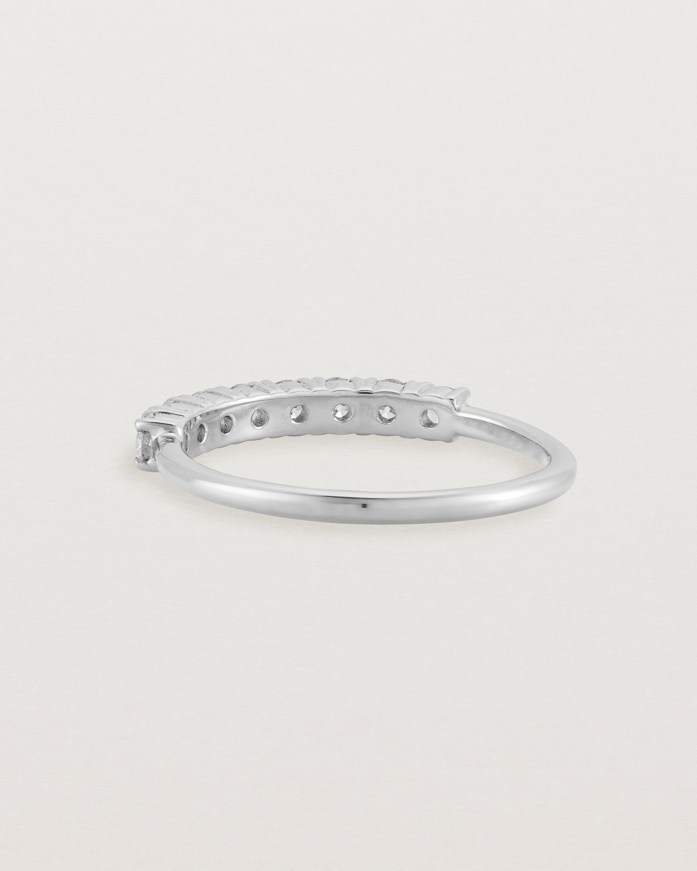 White Gold Diamond ring featuring seven white diamonds