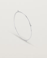 Standing view of the Alya Bangle in Sterling Silver.