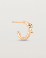 A single of Amalia Hoops | Diamonds | Rose Gold.