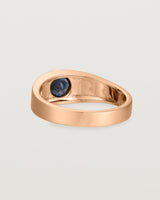 Back view of the Amos Ring | Australian Sapphire in Rose Gold.