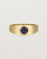 Front view of the Amos Ring | Australian Sapphire in Yellow Gold.