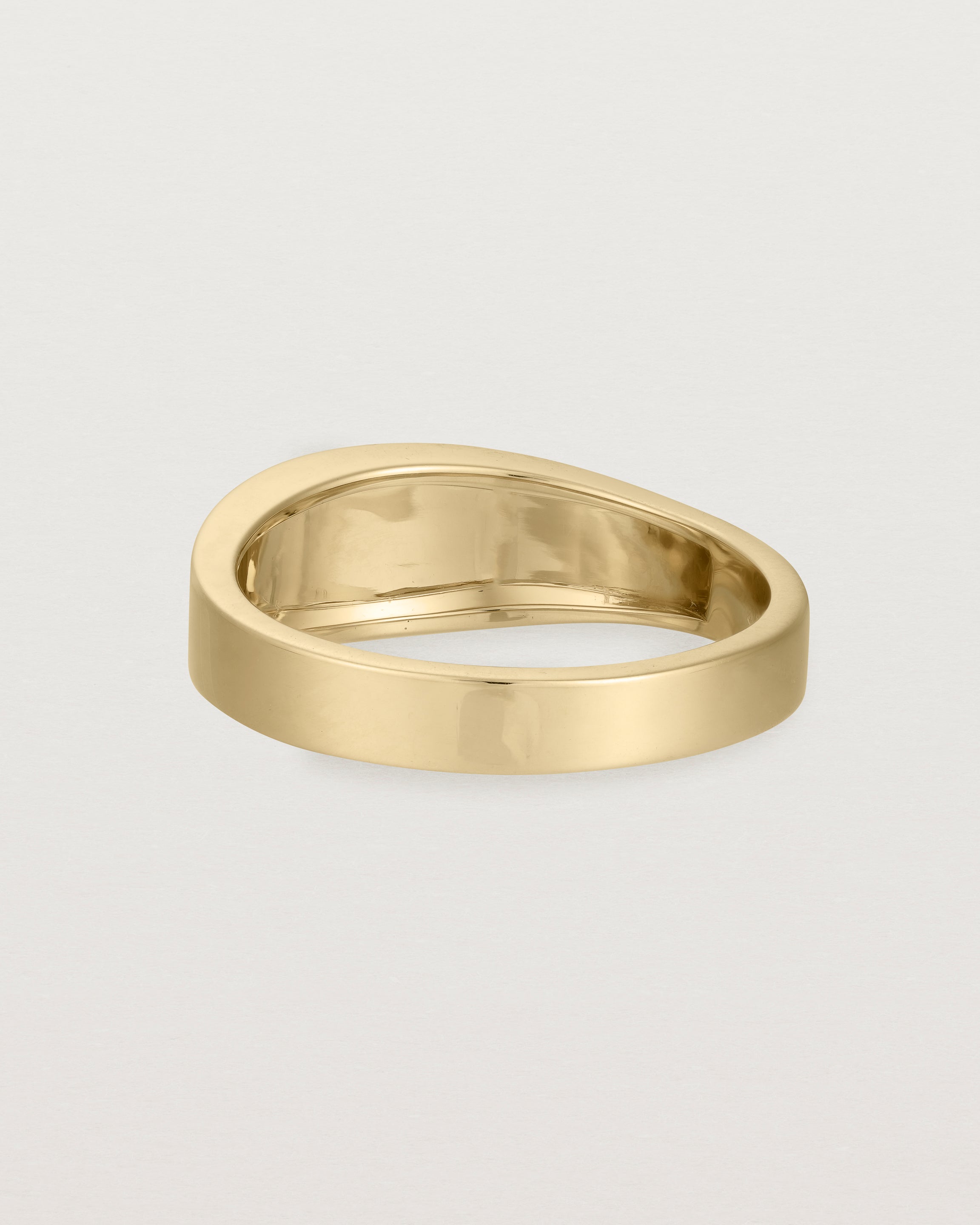 Back view of the Amos Ring in Yellow Gold.