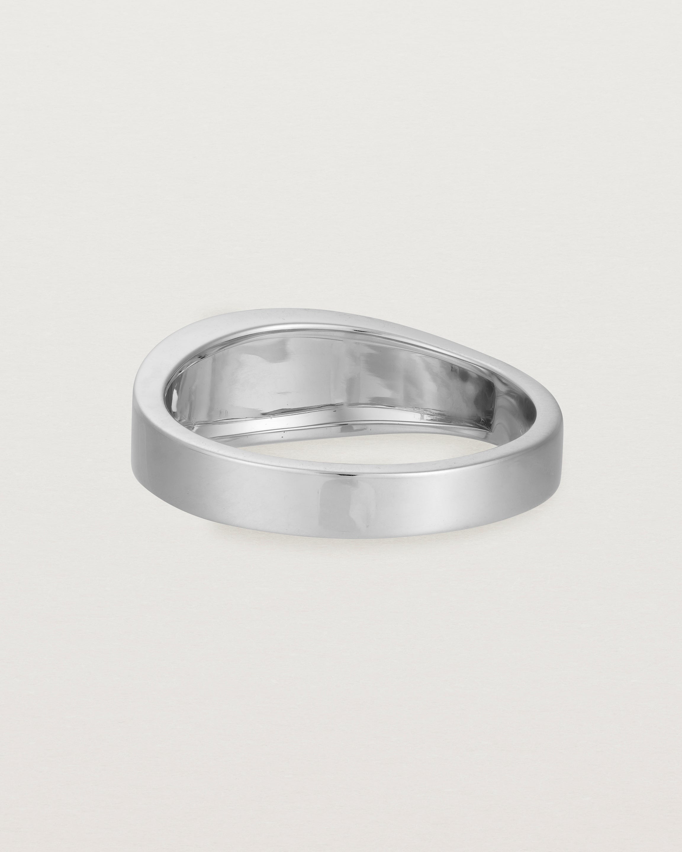 Back view of the Amos Ring in Sterling Silver.