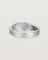 Back view of the Amos Ring in White Gold.