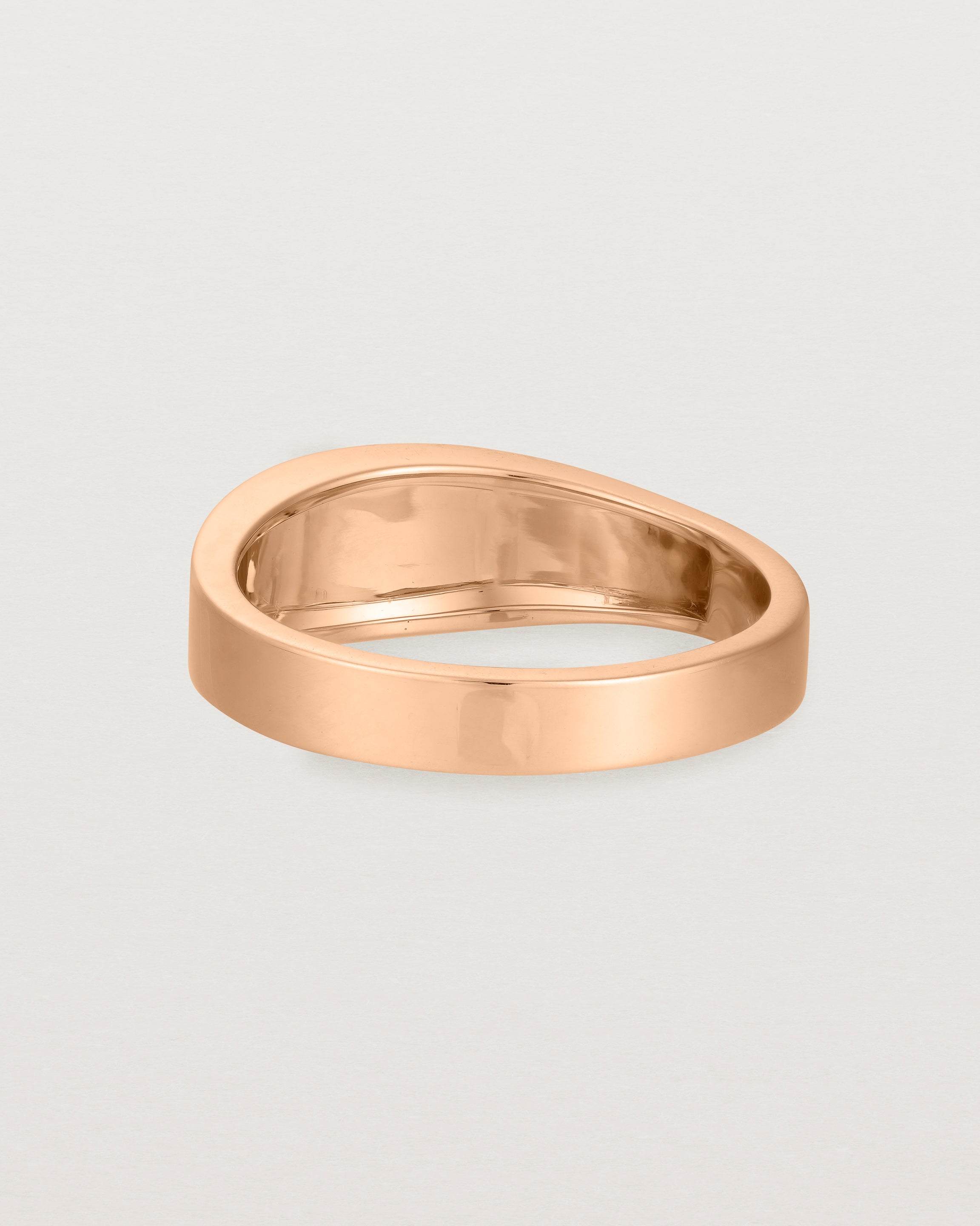 Back view of the Amos Ring in Rose Gold.