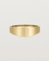 Front view of the Amos Ring in Yellow Gold.