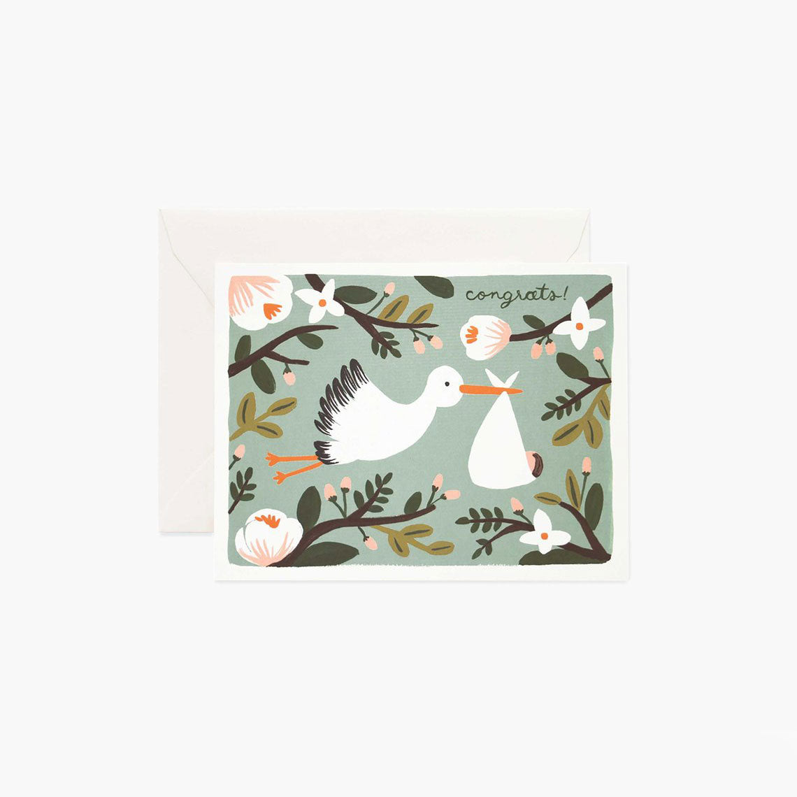 Rifle Paper Co | Baby Stork Card