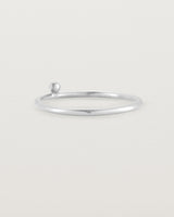 Silver fine ring with a single dot detail