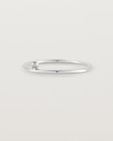 Silver fine ring with a single dot detail