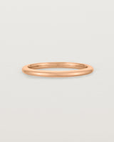 Front view of the Bold Curve Ring | 2mm | Rose Gold.