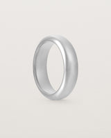 Standing view of the Bold Curve Ring | 6mm | Sterling Silver.