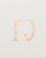 A pair of Cascade Hoops | Diamonds | Rose Gold