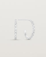 A pair of Cascade Hoops | Diamonds | White Gold