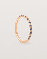 Cascade Round Profile Wedding Ring | Sapphires