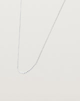 Angled view of the Crescent Necklace in Sterling Silver.