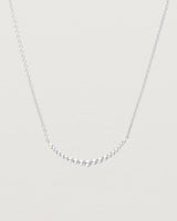 Close up of the Crescent Necklace in Sterling Silver.