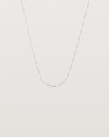 Front view of the Crescent Necklace in Sterling Silver.
