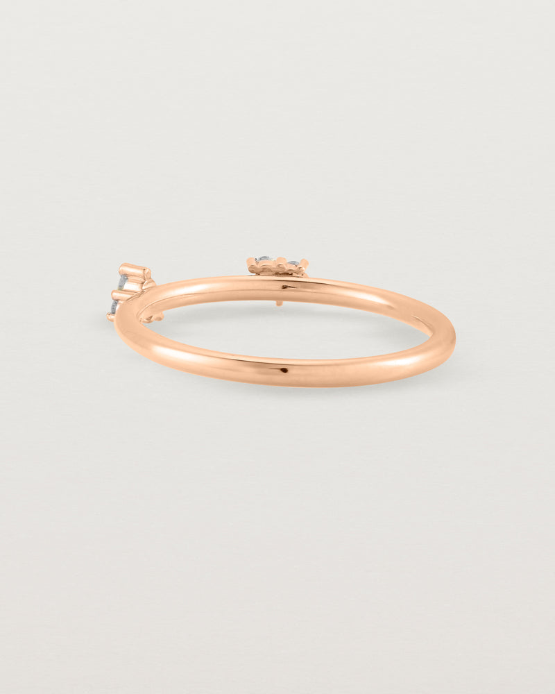 Back view of the Della Cluster Ring | Diamond in Rose Gold.