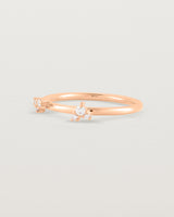 Angled view of the Della Cluster Ring | Diamond in Rose Gold.
