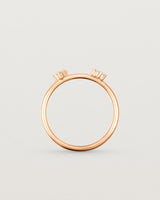 Standing view of the Della Cluster Ring | Diamond in Rose Gold.