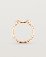Standing view of the Della Cluster Ring | Diamond in Rose Gold.