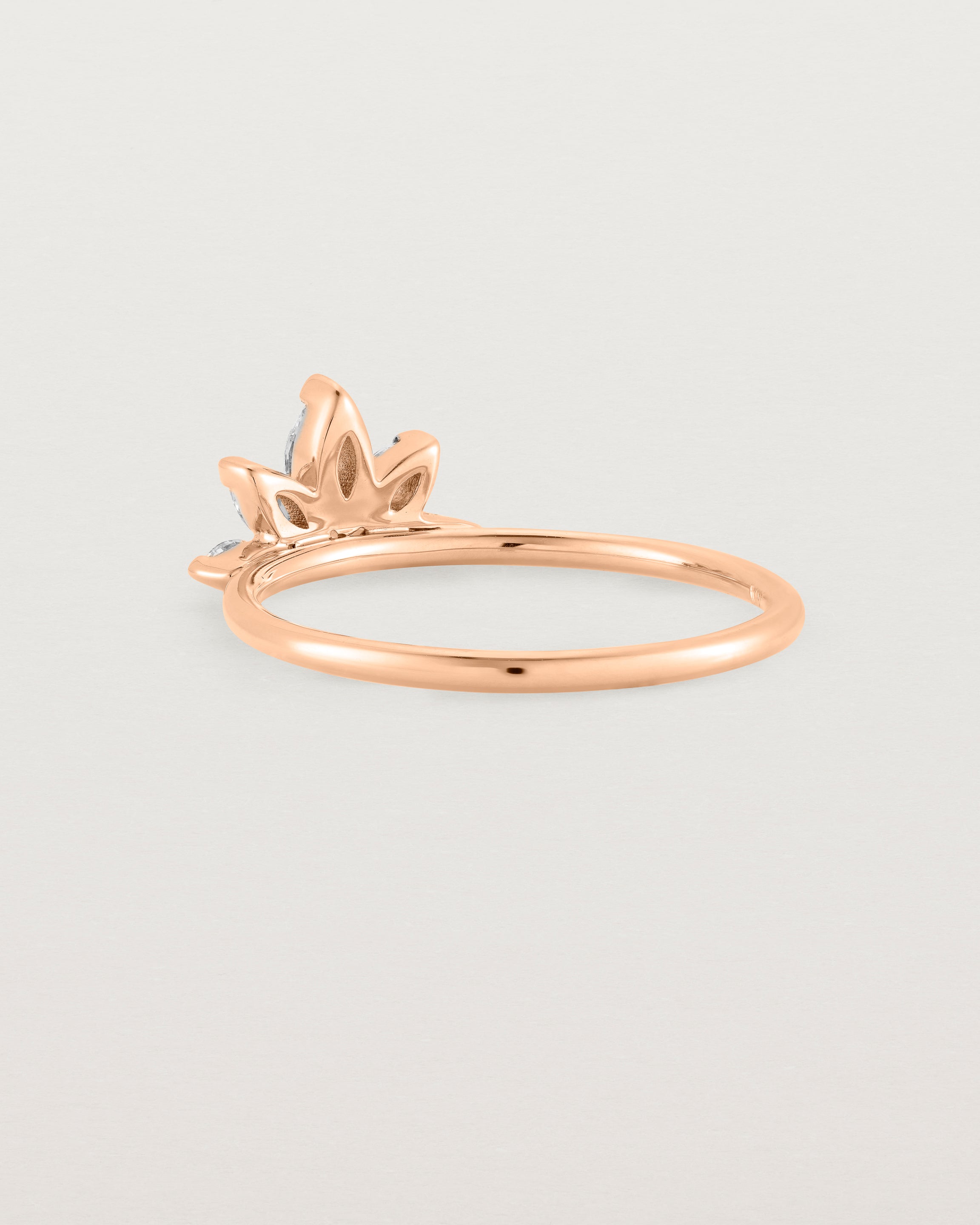 Back view of the Sun Ring | Diamond in Rose Gold.