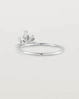 Back view of the Sun Ring | Diamond in White Gold.