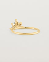 Back view of the Sun Ring | Diamond in Yellow Gold.