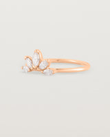 Angled view of the Sun Ring | Diamond in Rose Gold.
