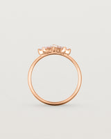 Standing view of the Sun Ring | Diamond in Rose Gold.