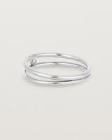 Back view of the Double Reliquum Ring in Sterling Silver.