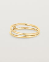Back view of the Double Reliquum Ring in Yellow Gold.
