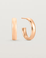 Side view of the Ellipse Hoops | Rose Gold.