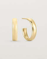 A pair of Ellipse Hoops | Yellow Gold.