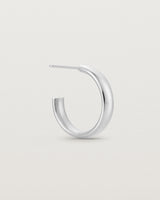 Side view of the Ellipse Hoops | Sterling Silver.